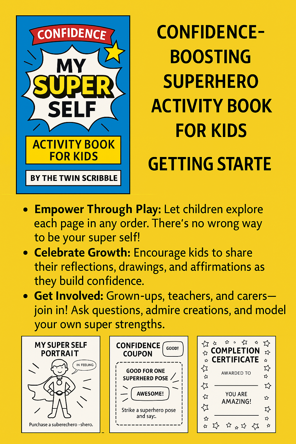 My Super Self – A Confidence-Boosting Superhero Coloring Book for Kids (Printable PDF)
Empowering activities, affirmations & coloring fun for growing self-esteem