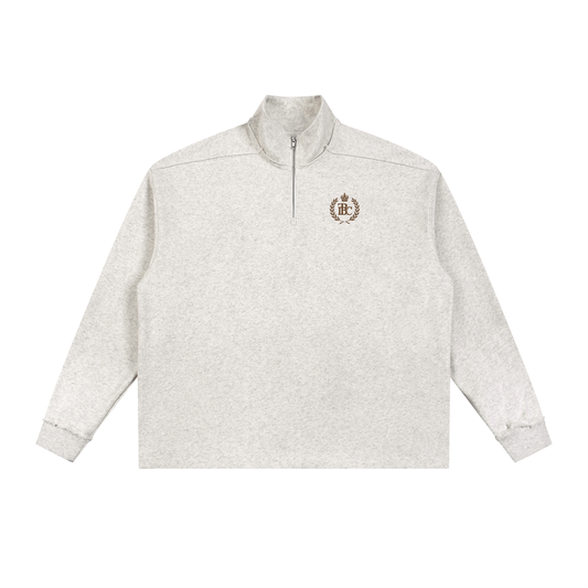 unisex quarter zip jumper,premium quarter zip sweatshirt,minimalist unisex jumper,luxury casual wear,neutral tone jumper,everyday essential jumper,modern leisurewear,matching family clothes,capsule wardrobe essential,premium lounge wear
