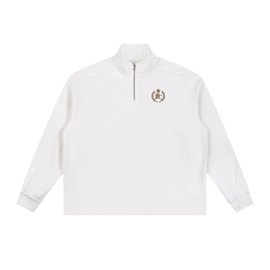 unisex quarter zip jumper,premium quarter zip sweatshirt,minimalist unisex jumper,luxury casual wear,neutral tone jumper,everyday essential jumper,modern leisurewear,matching family clothes,capsule wardrobe essential,premium lounge wear