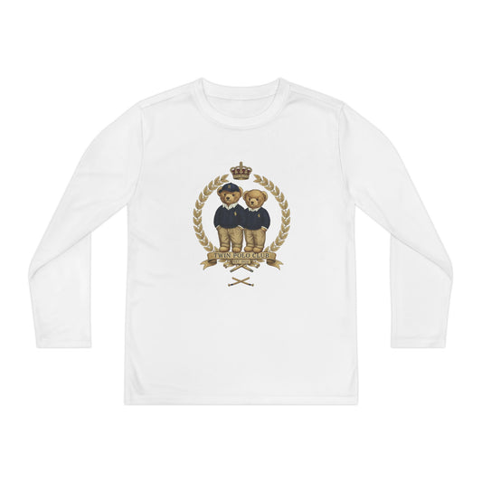 Polo Bear Long Sleeve Tee, Kids Graphic Tee, Animal Print Youth Shirt, Children's Clothing, Cute Bear Top