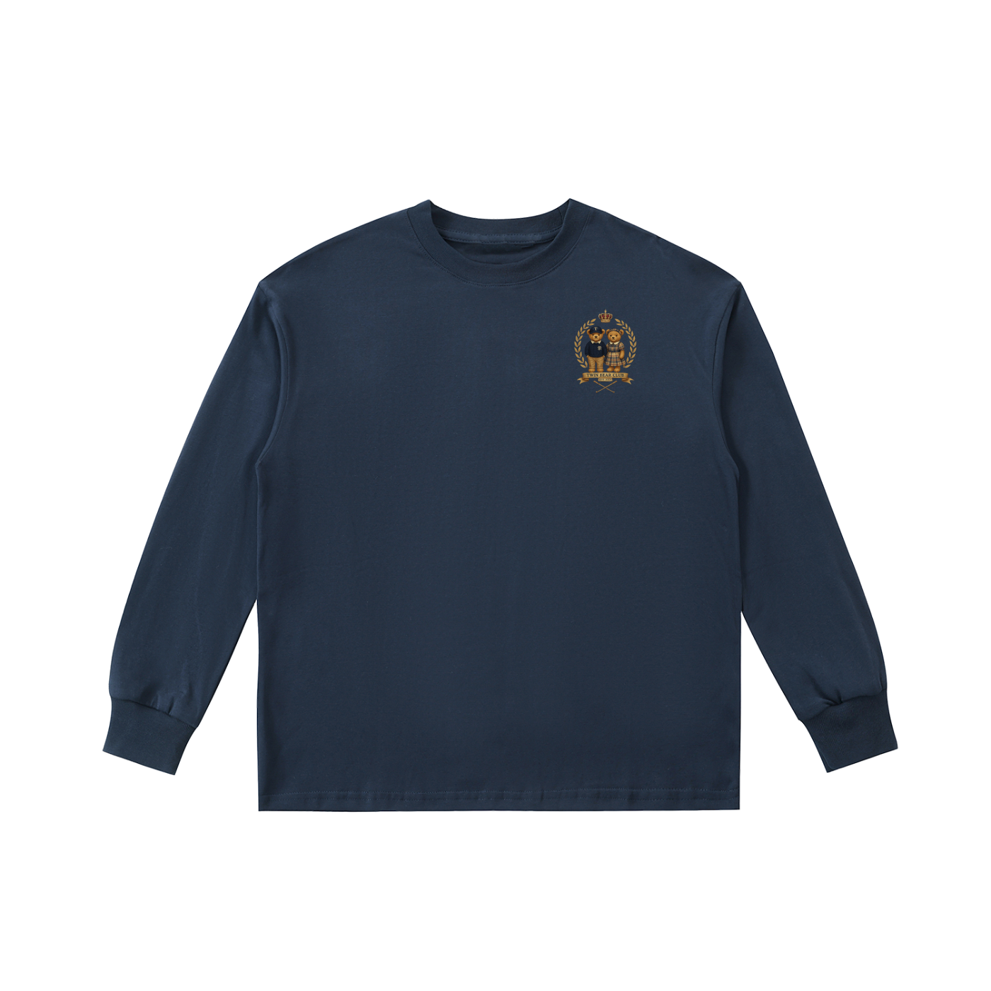 Kids fashion,kids apparel ,Long sleeve top,long sleeve swearshirt,unisex sweatshirt,girls fashion,boys fashion,Twin Bear Club,Matching family,Crest logo